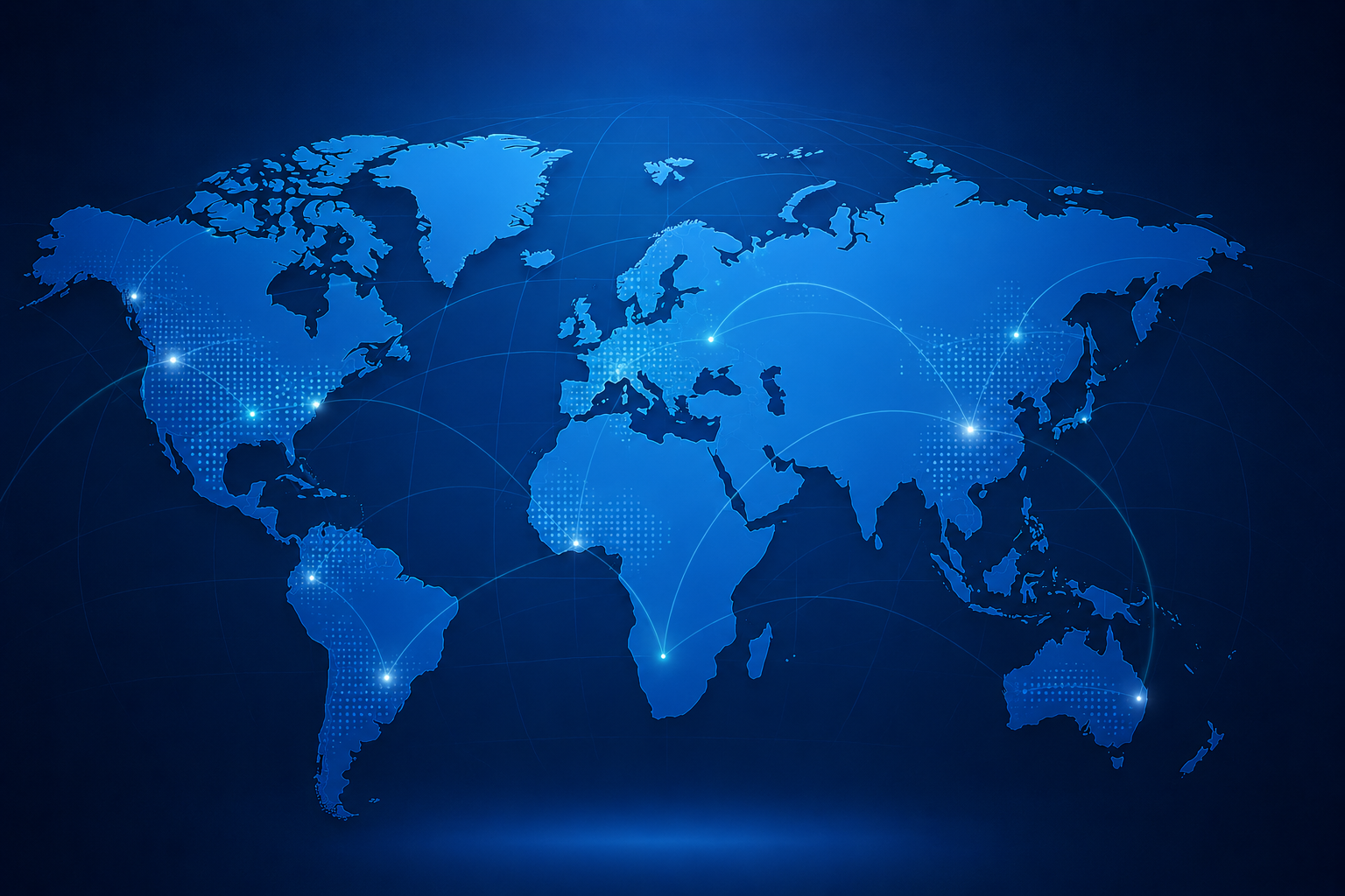 World map: FlowFact.ai deployment coverage worldwide